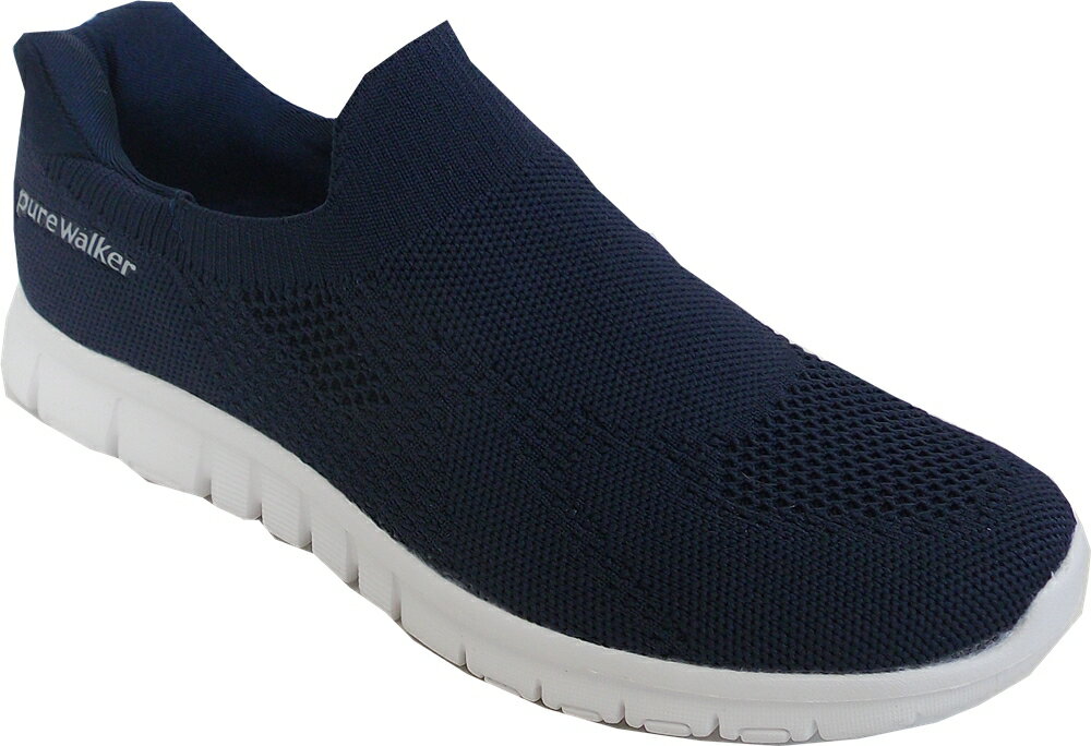乐天商城 - Pure Walker 1502 ネイビー Slide Fitスライドフィット 22.5cn-25cmトランソニック スニーカー 靴(レディース)