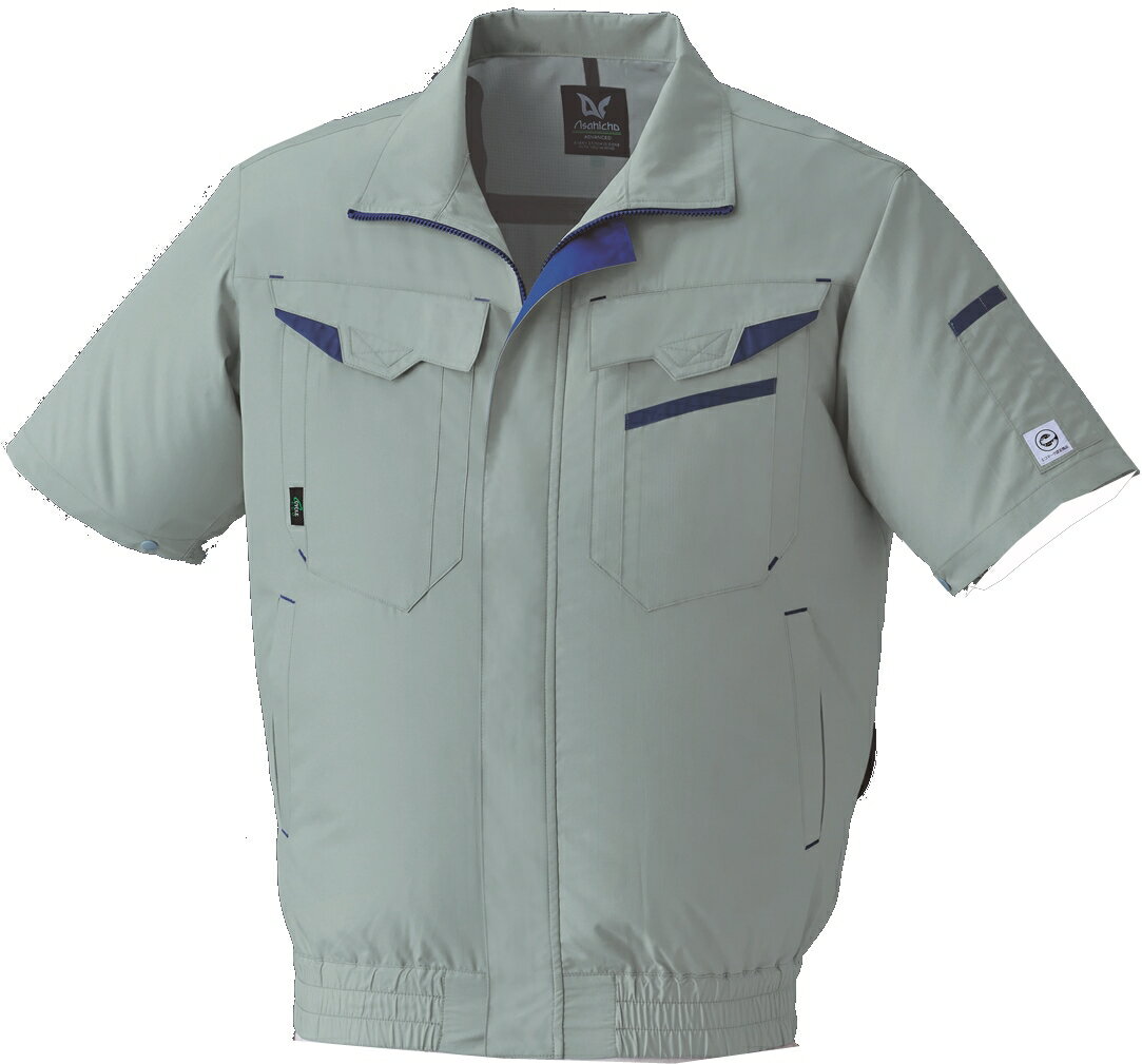 アサヒチョウ 空調服半袖ブルゾン E9208 4 オリーブ 服のみ　ブルゾン S-6L Asahicho