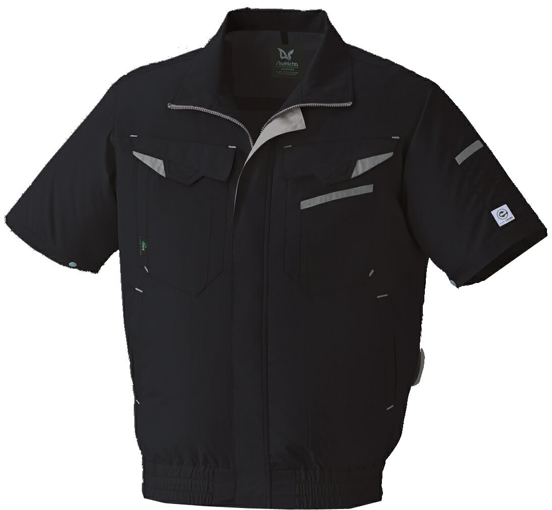 アサヒチョウ 空調服半袖ブルゾン E9208 7 ダークネイビー 服のみ　ブルゾン S-6L Asahicho