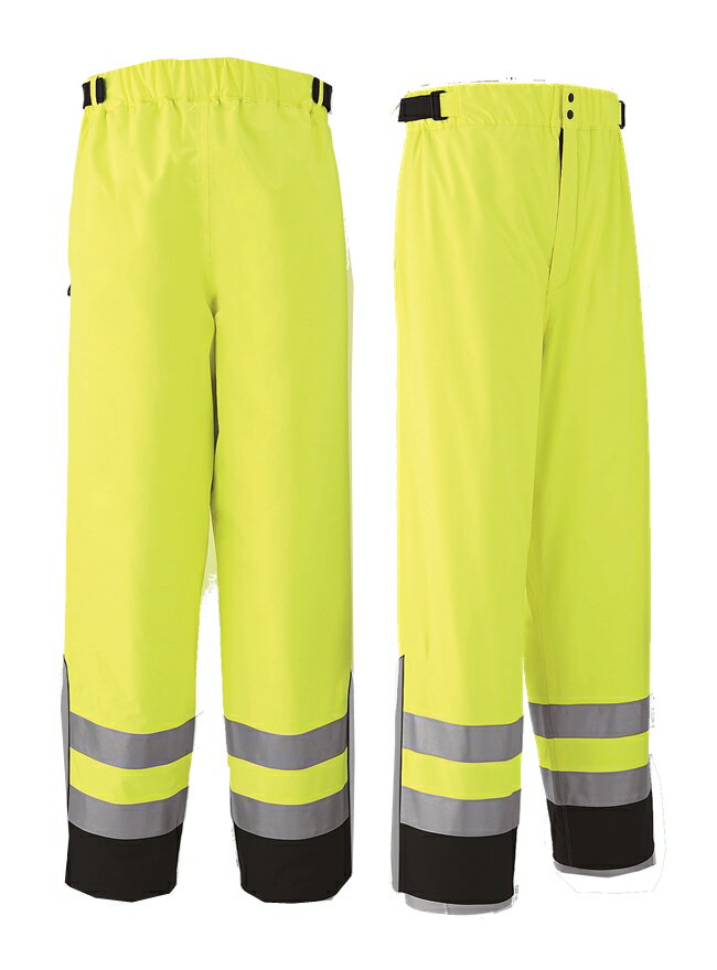 ゴアテックスレインパンツ　Asahicho(旭蝶繊維)ゴアテックス　51020蛍光イエロー (高視認タイプ ウエスト総ゴム) S-5L GORE-TEX送料無料　雨具　合羽　レインウェア