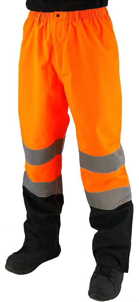弘進ゴム 高視認性安全合羽 モトラスプロ STG レインパンツ M773 オレンジ　S-5L
