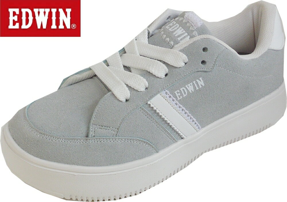 fu EDWIN エドウィン EDW-4374 サックス 婦人スニ－カー レディス 23-24.5cm スニーカー