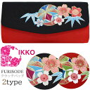 IKKO 振袖用 バッグ 単品 桜鞠 黒赤白色 刺繍 ブランド成人式 卒業式 振り袖 袴 クラッチ 2way