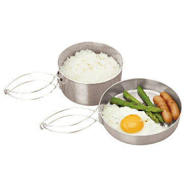 キャンプ クッカー セット ステンレスアウトドアクッカー8点セット Montagna モンターナ バーベキュー BBQ HAC3021【キャンセル返品交換不可】【沖縄配送不可】