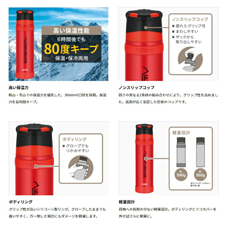 THERMOS サーモス 山専ボトル 山専用ボトル 900ml ステンレスボトル FFX-901 水筒 真空断熱ステンレスボトル 父の日 母の日 敬老の日 誕生日などの登山やトレッキングが好きな方への贈り物 プレゼントとしても最適です。無料でラッピングも可能【沖縄配送不可】