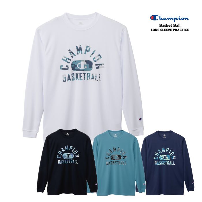 Champion ロングスリーブTシャツ C3-EB431 チャンピオン 長袖 バスケットボール バスケ 練習着 吸汗速乾 UVカット 抗菌防臭