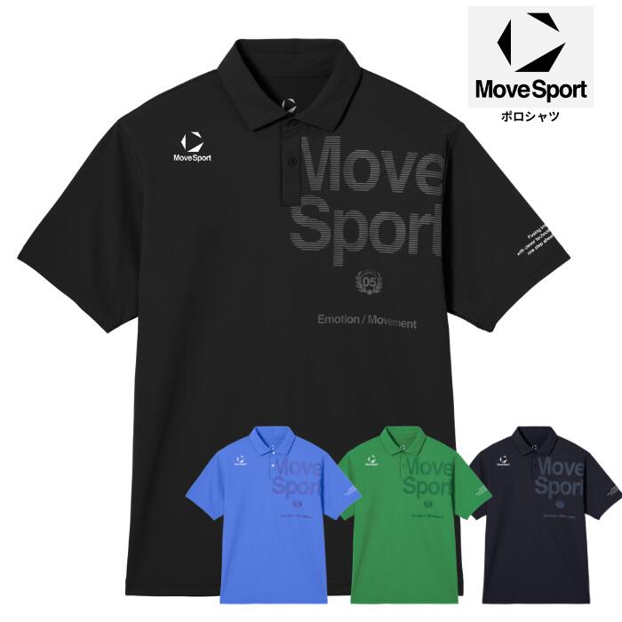 MOVESPORT ポロシャツ 半袖 ST6SHS02M トレーニングウェア メンズ UVカット 遮熱 クーリング 吸汗速乾 ストレッチ ジム ランニング スポーツウェア デサント