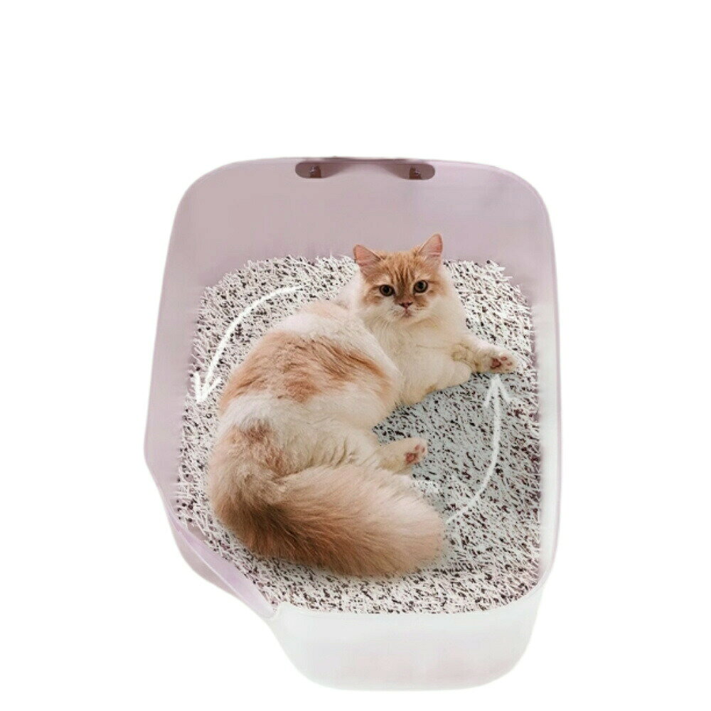 キャンディーカラー かわいい猫トイレ55cm 大型猫砂盆、猫用トイレ 飛び散らない