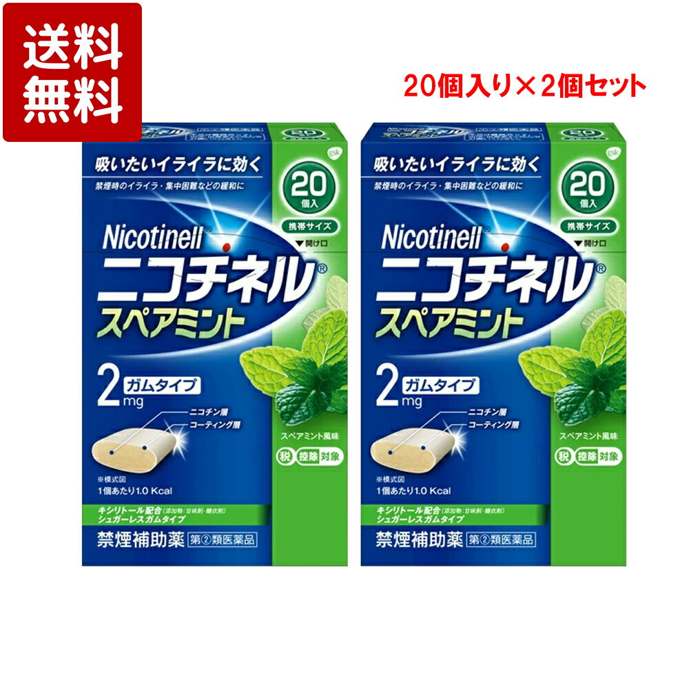 【第(2)類医薬品】ニコチネル スペアミント 20個入×2個セット