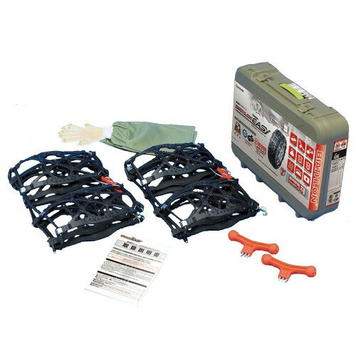 カーメイト 簡単装着 日本製 JASAA認定 非金属 タイヤチェーン バイアスロン クイックイージー QE15L 適合:245/45R18(夏) 235/50R18(夏) 225/55R17(冬) 225/60R17(夏) 215R15(夏) QE15L ブラック