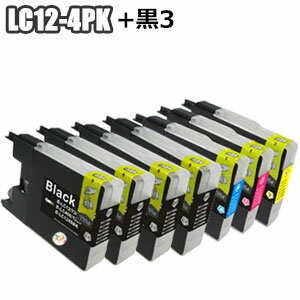 LC12-4PK +ブラックもう3個 【セット】 互換インク ブラザー brother LC12 LC12BK LC12C LC12M LC12Y DCP-J925N DCP-…