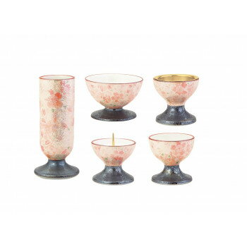 彩花五具足 有田焼 雅桜ピンク 326200009v072