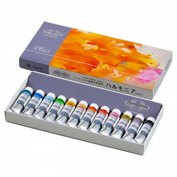 おすすめ透明水彩絵具シリーズ「ハルモニア」、12色セットです。サイズ104×226×24mm個装サイズ：23×11×3cm重量個装重量：570g素材・材質顔料、アラビアガム、水仕様内容量:10ml/1個セット内容13シャイニーブリザード、1...