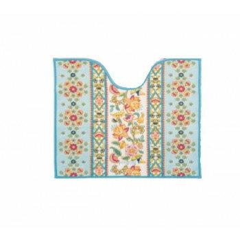 川島織物セルコン　ミントン　タイルハドン　トイレマット(すべり止め加工)　60×65Vcm　FT1290　B・ブルー(3.0)