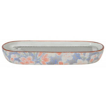Incense Stick Stands - 天音(あまね) 寝かせる線香皿 有田焼 雅桜ブルー 32H60000z2072