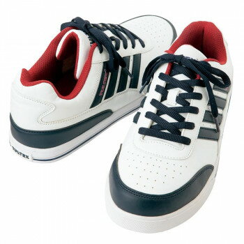 Rakuten - アイトス 51627 セーフティシューズ(4本ライン)(男女兼用) ホワイト×ネイビー 26.0cm