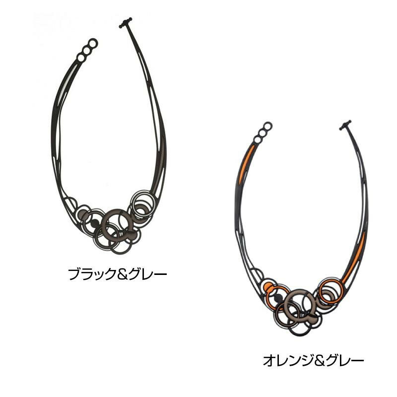 バチュカーダ ネックレス サターン ブラック＆グレー