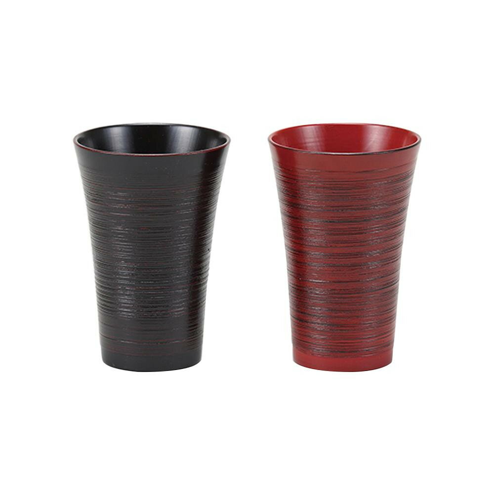 天然木 漆塗カップペア 4559