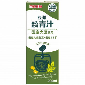 マルサン豆漿　豆乳飲料　青汁200ml×24　3419