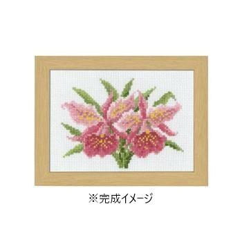 刺しゅうキット 12ケ月の花フレーム〜マリー・カトリーヌ コレクション〜 1月カトレア 7506