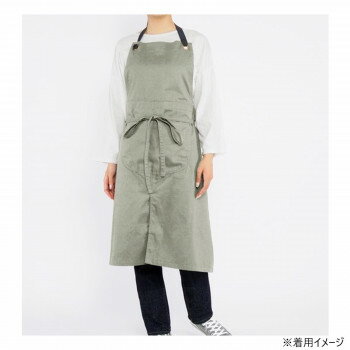 フレンズヒル　ロングエプロン　アクアス　グレイUS-213-23