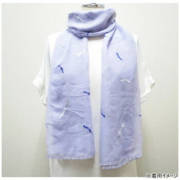 Gingham Aprons - フレンズヒル　ストール　ラベンダーステッチ　パープルKS-113-508