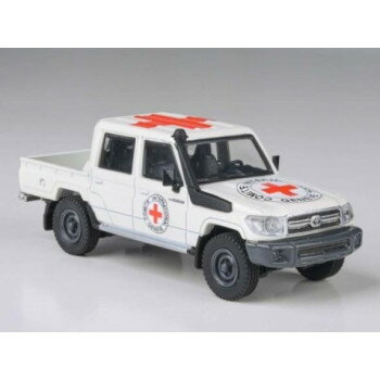 JADI B トヨタ ランドクルーザー Wキャブ ピックアップ LC79 14 赤十字 LHD 1/64スケール PA55683