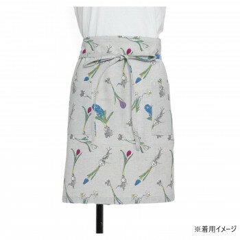 Gingham Aprons - フレンズヒル　ギャルソンエプロン　バルブフラワー　グレイUS-124-21