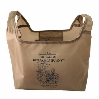 優美社 0612-04 （ピーターラビット） くり手型 お弁当サイズ対応 コンパクト収納エコバッグ ベージュ