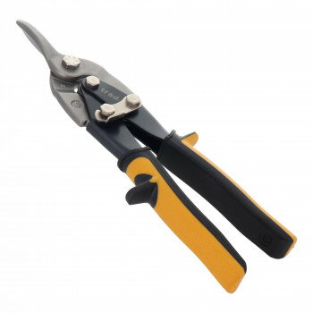 おすすめ円切り・直接切り・左右斜め切りの作業に最適です。ギザ付刃で切断物が滑らず切れます。強力スプリング内蔵・安全ストッパー付です。サイズH255×W80×D25mm個装サイズ：30.5×9.5×2.5cm重量395g個装重量：435g素材...