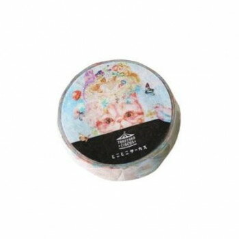Outdoor - とことこサーカス マスキングテープ 猫/ネコ 「ぼくのあたまに・・・」 3個セット ST-MT-014