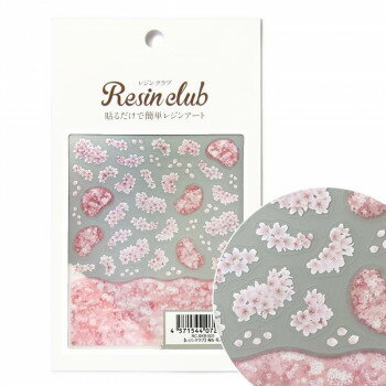 Embroidery - レジンクラブ　レジンシール　桜5 花霞(両面印刷)　RC-SKR-501