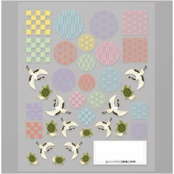 レジンクラブ レジンシール 鶴亀と和柄 RC-TKW-101