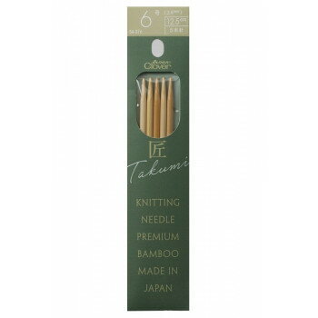 クロバー　「匠」ミニ　5本針(12.5cm)　6号・54-376