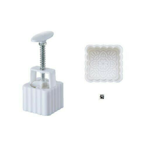 PC月餅抜型 1ヶ取 角型 菊 376062