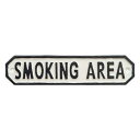 63591 サインプレート SMOKING AREA ホワイト