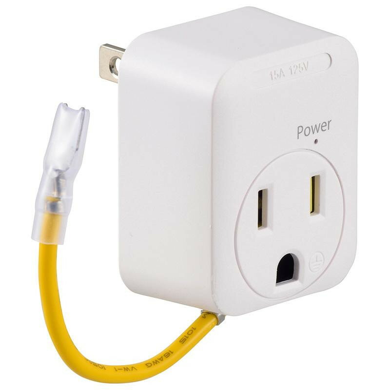 OHM 発煙ガード接地アダプター HS-TM1EHL3-W