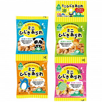 もち米生地に国産ひじきを練り込んださっぱりサラダ味のあられ。三重県産もち米主体の生地に国産ひじきを練り込み焼き上げました。7大アレルゲン原料不使用。内容量10g×4連(15個入り)サイズ個装サイズ：31×25×20cm重量個装重量：1000...