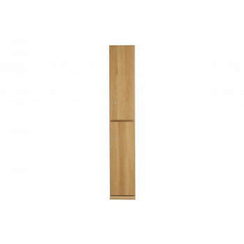 東馬(TOHMA) TML 木製ロッカー2人用 NA ナチュラル 50540330