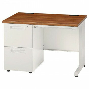 Office - 井上金庫販売 オフィス用テーブル W1000 2段左袖 W/ウォールナット GSD-W107-2L WN
