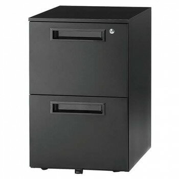 井上金庫販売 オフィス用 2段ワゴン ブラック GSWシリーズ GSW-2 B