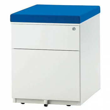 井上金庫販売 オフィス用 2段ワゴン ライトブルー SLWシリーズ SLW-2 LB