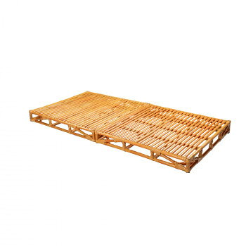 ラタン　すのこベッド　約100×200×13cm　LS202