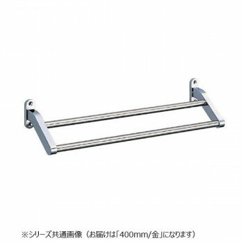 Rakuten - シロクマ フラット二段タオル掛 400mm 金 BT-41