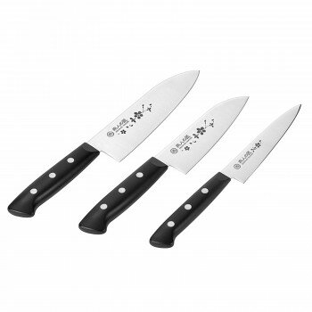 燕人の匠 桜吟 三徳包丁170mm＆小型三徳包丁140mm＆ペティナイフ140mm ETO-801