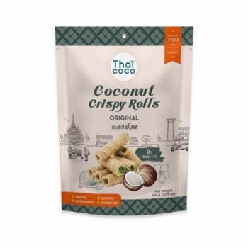 やさしい甘さと香ばしさココナッツミルクと黒ごまを生地に練り込みロール状にして焼いたタイの定番菓子です。やさしい甘さと香ばしさ、サクサクの食感で、コーヒーやお茶によく合います。※記載の賞味期限は、未開封の状態で保存いただいた場合の期限です。※...