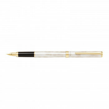 パイロット 万年筆 カヴァリエ ゴールド＆ホワイト 細字 FCAN-5SR-GDWF