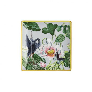 (B) Wedgwood ウェッジウッド ワンダーラスト ウォーターリリー スクエアトレイ 1061860