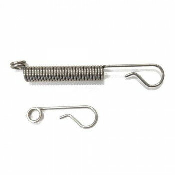 伸縮ステンレスバネとステンレスフック伸縮ステンレスバネとステンレスフックのセットです。サイズステンレスフック:φ1×L27mm、伸縮ステンレスバネ:φ1×L56mm個装サイズ：5×5×2cm重量個装重量：20g素材・材質SUS304セット内...
