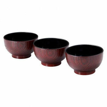 Ramen Bowls - 尾崎商店 杢目塗どんぶり椀3客 H06-76 5210-276